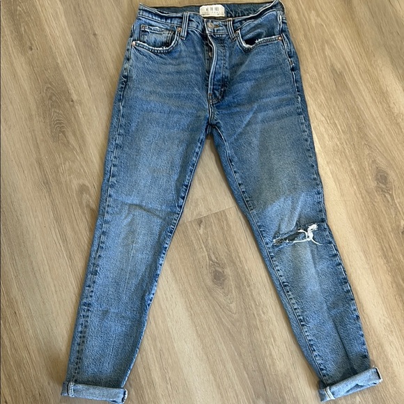 Free People Denim - Women's Blue Jeans - free people, we the free, distressed jeans
